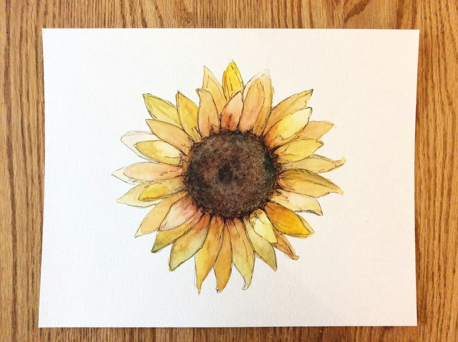 sun flower watercolour stay tuned for new prints available in our speakglitter com store this summer