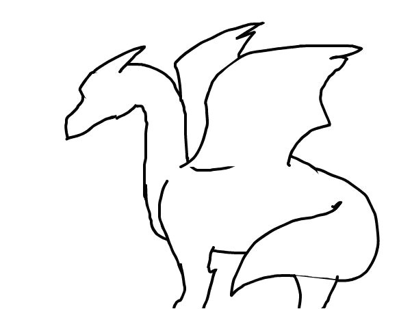 dragon outline slimber com drawing and painting online clipart best clipart best