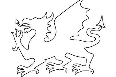 image result for welsh dragon outline stencil