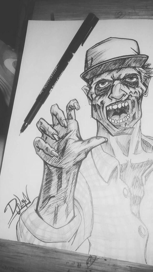 art zombie drawing