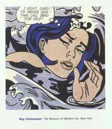 art print of drowning girl by roy lichtenstein