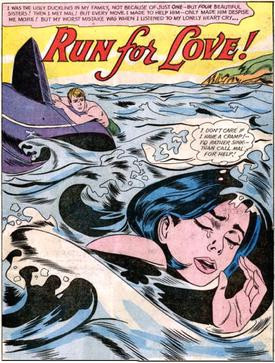 tony abruzzo s splash page from run for love in secret hearts no