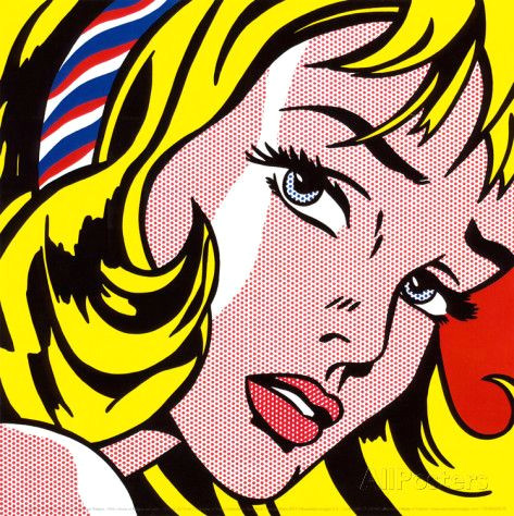 roy lichtenstein madchen mit haarschleife kunstdruck