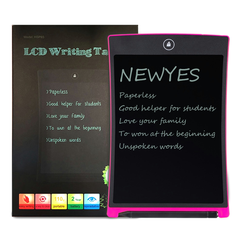 newyes 8 5 inch ultra thin lcd writing tablets portable e writer paperless kids gifts for drawing board free shipping black in ebook reader from consumer