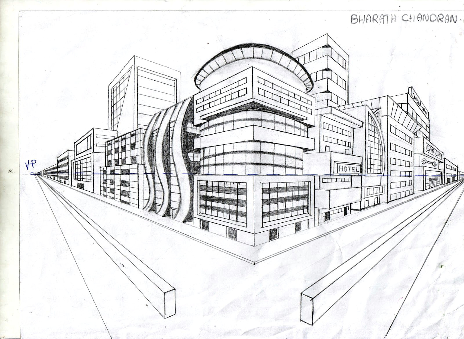 Easy 2 Point Perspective Drawings Pin by Bridget Jane On School Two Point Perspective Point