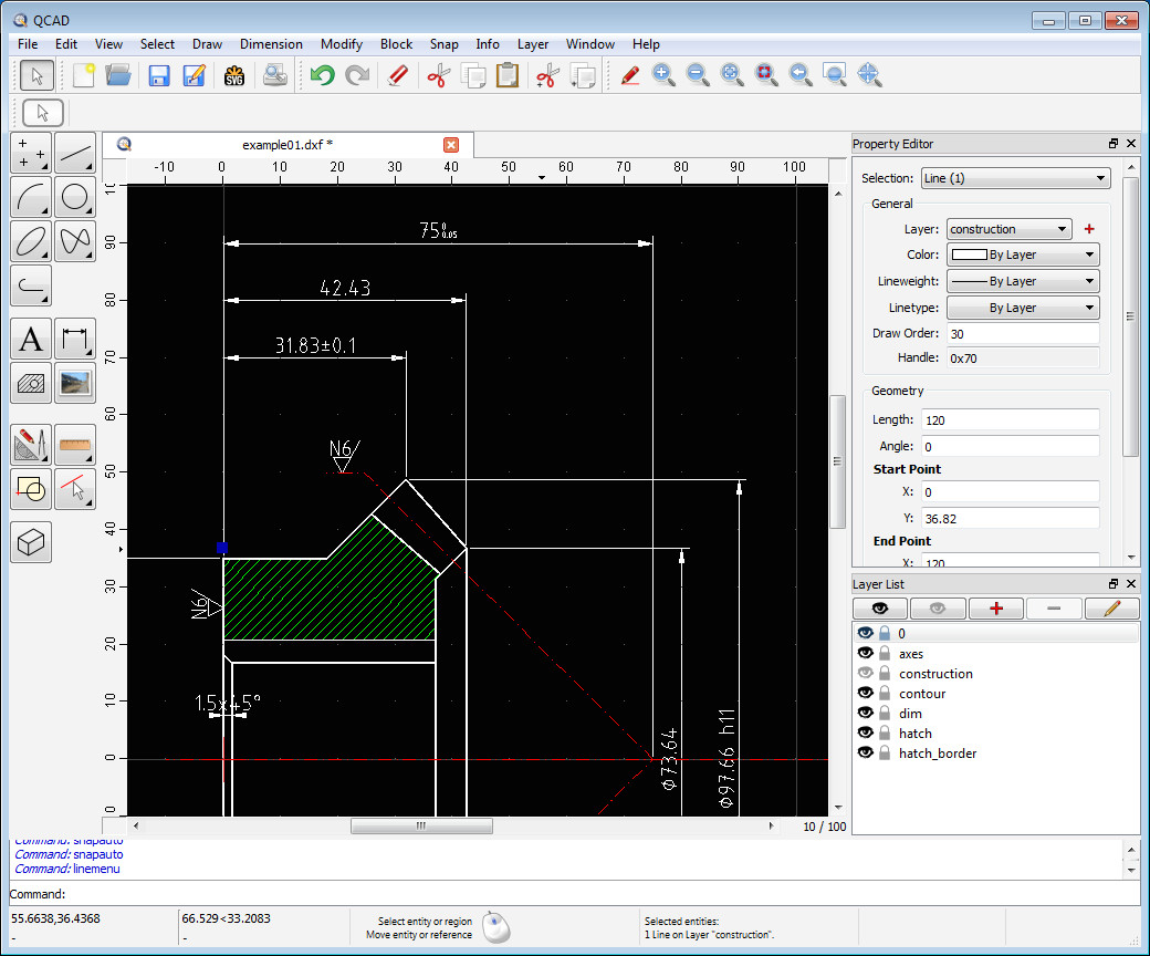 qcad application window