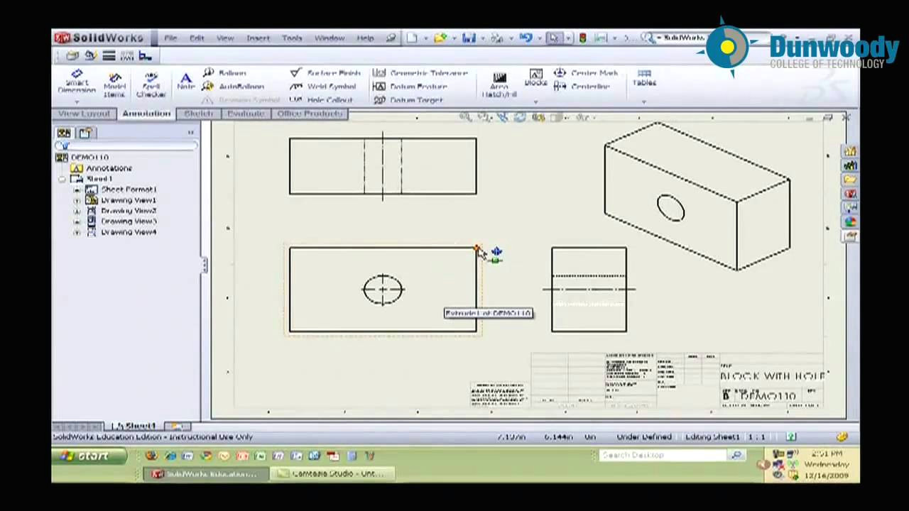 engineering creating a simple drawing in solidworks andrew leroy youtube