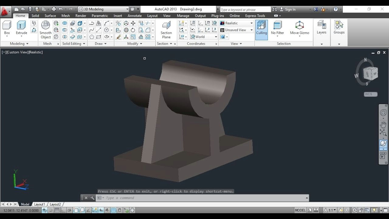 autocad simple 3d practice drawing 8 autocadcmd