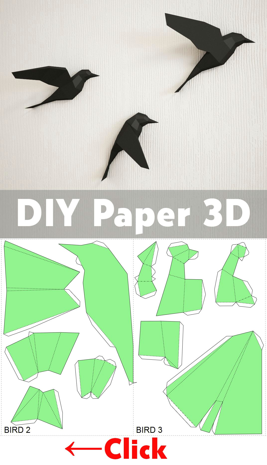 diy crafts paper projects papercraft ideas how to make 3d birds diy house decor crafting do it yourself bird