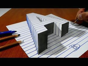 3d trick art on paper letter a with graphite pencil youtube