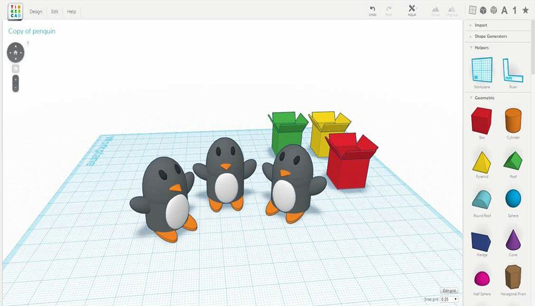 tinkercad is ideal for a beginner in 3d design it is an easy to use web based application meaning you can access it straight from your web browser