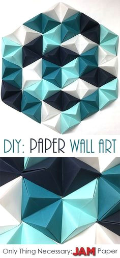 diy geometric paper wall art