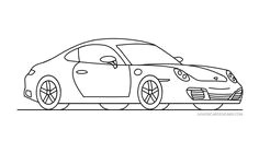 draw a porsche 911 car drawings drawing for kids porsche 911 drawings of