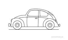 easy car to draw vw beetle