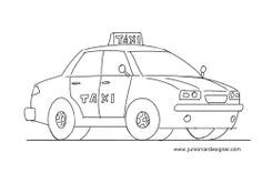 easy car drawing tutorial for kids taxi cab