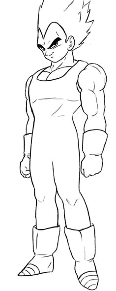 how to draw vegeta