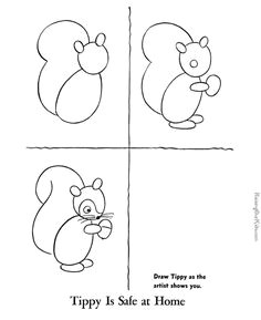 how to draw a squirrel dozens od printable learn to draw lessons with step by step instructions merry hamrick a simply draw for kids