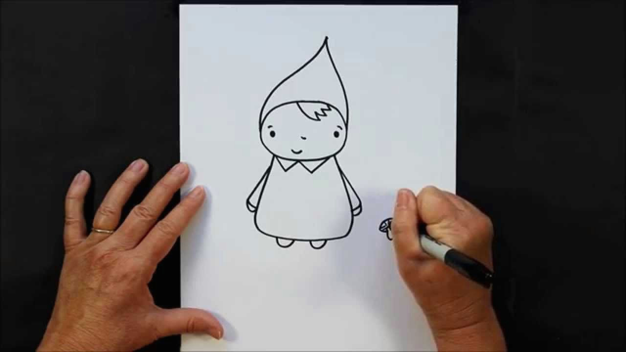 how to draw a garden gnome step by step easy drawing tutorial find this pin and more on art projects for kids