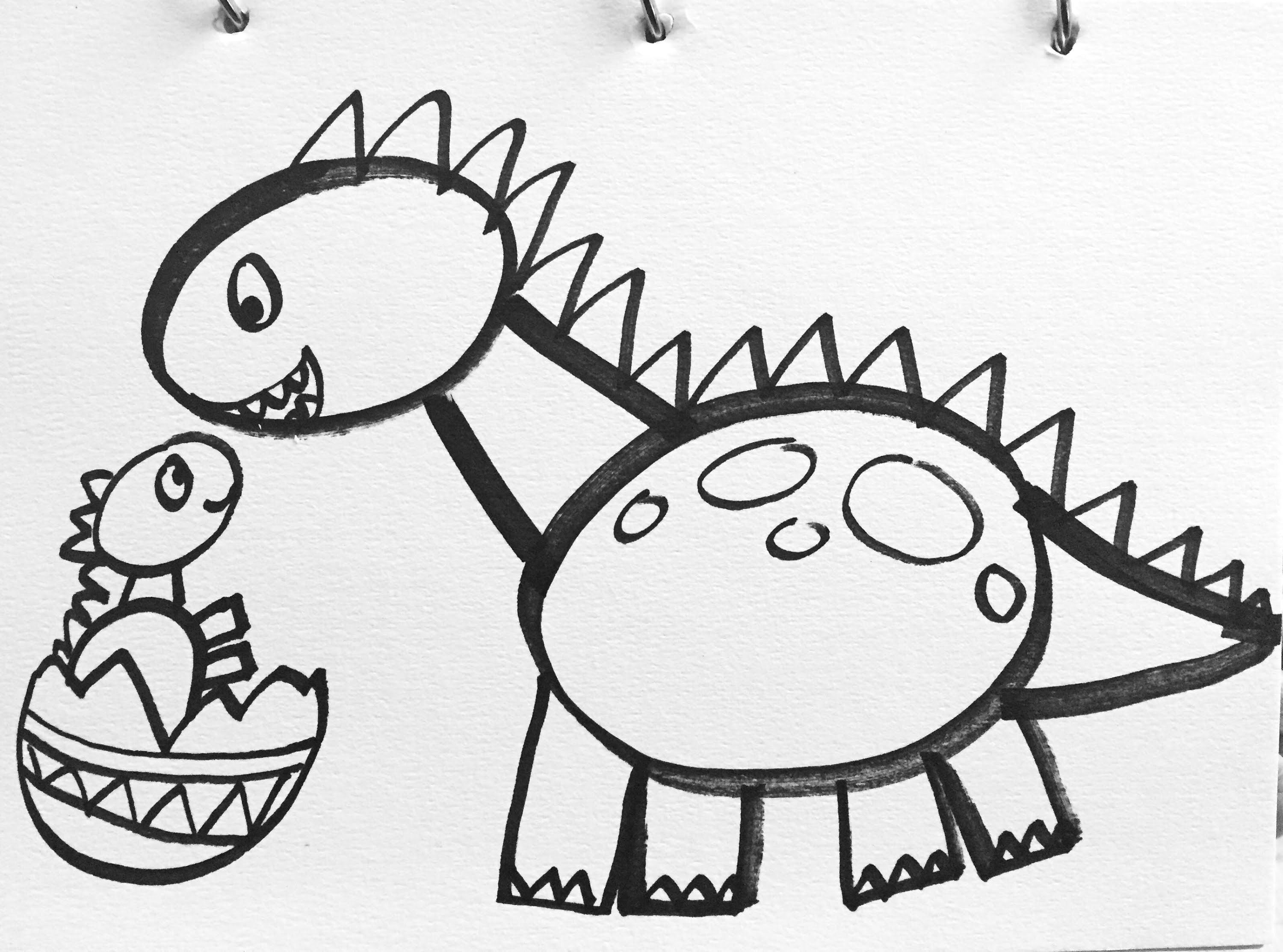 Easy Drawing for 6 Year Olds Tutorial How to Draw A Dinosaur for Kids This is A Simple Lesson