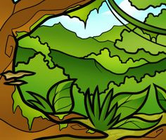 how to draw a jungle for kids step by step landscapes landmarks