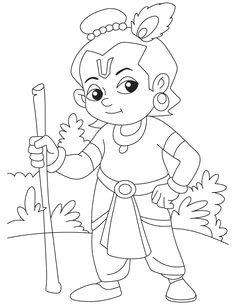 lord krishna coloring pages