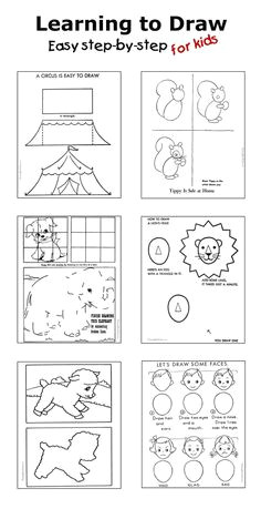 how to draw step by step drawing for kids dozens of pages drawing