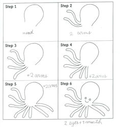 how to draw an octopus