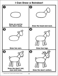 reindeer drawing how to draw reindeer easy