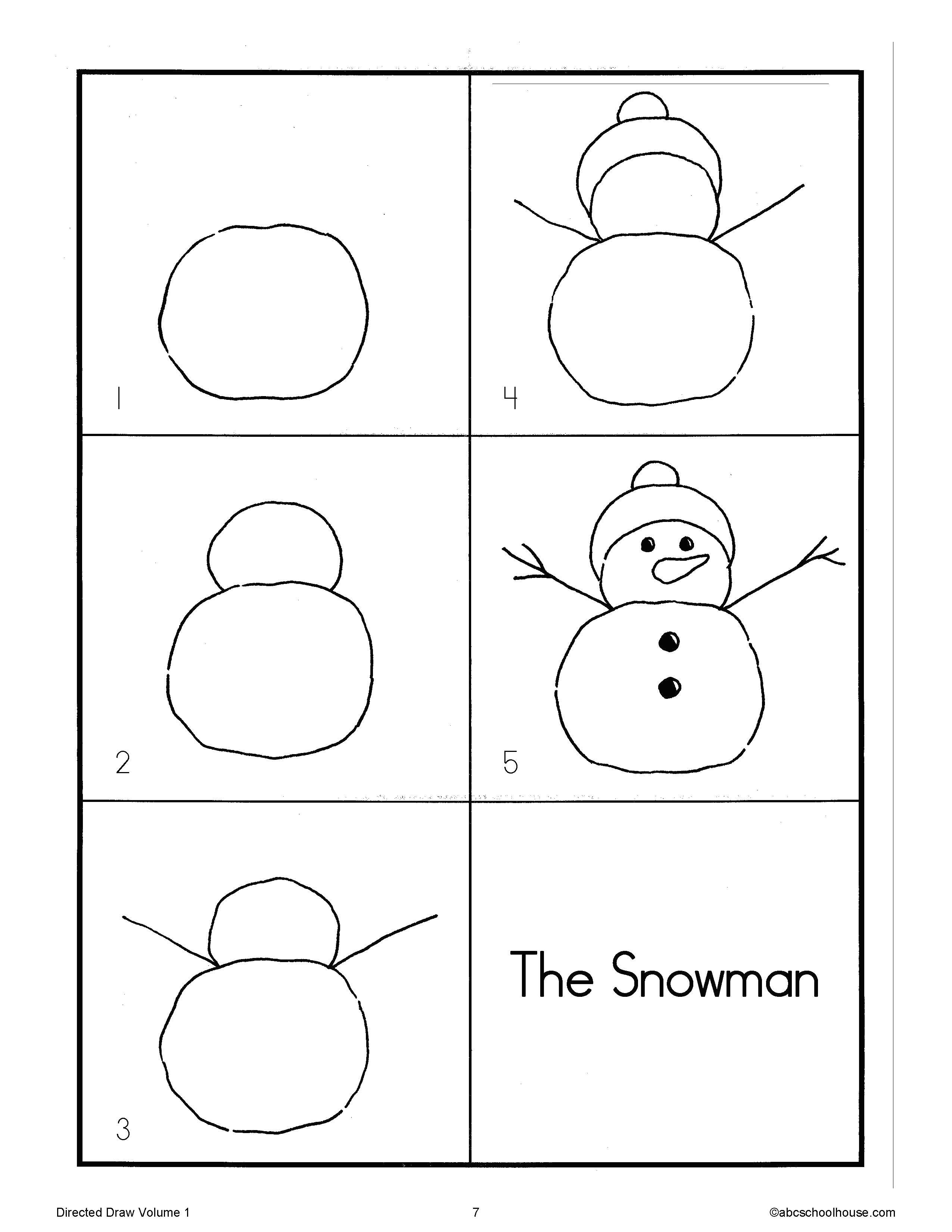 directed drawing snowman