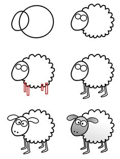 99 creative sheep projects how to draw a cartoon sheep drawing cartoon animals sheep