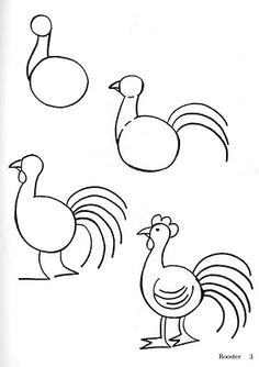 how to draw a rooster i have no idea why i would get want to