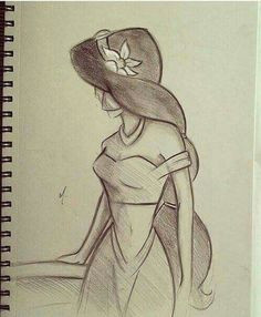 princess jasmine drawing easy disney drawings disney sketches easy pencil drawings cute drawings