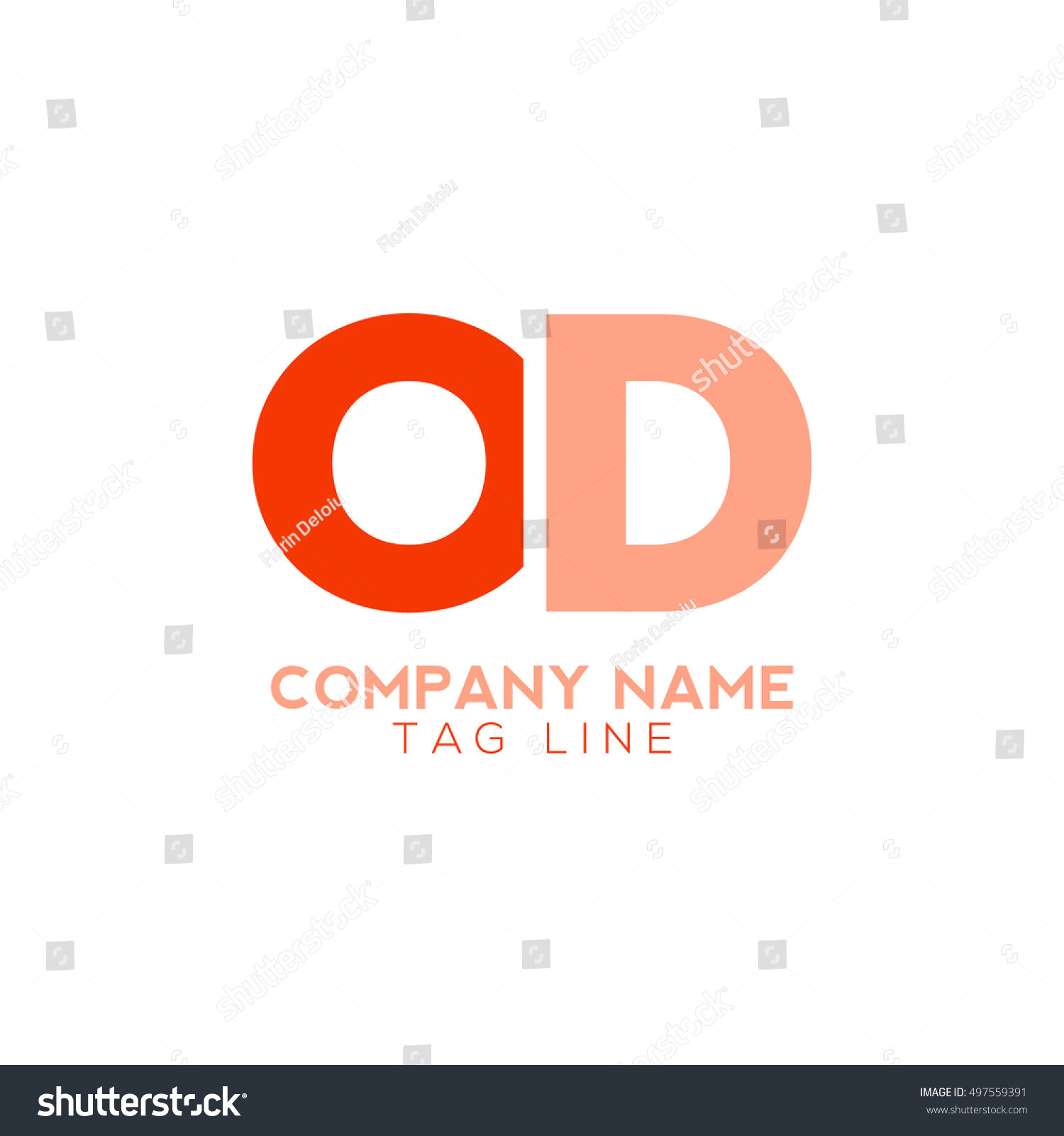 cool easy to draw logos od logo stock vector shutterstock