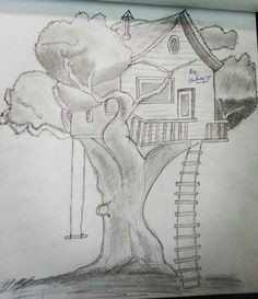 tree house pencil drawing drawingoftheday pencil pencildrawing drawing art easydrawing beginers