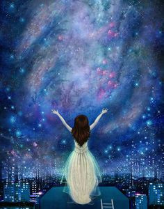 items similar to reach for the stars 11x14 empowerment inner strength night sky poster constellation feminist art teenage girl art lisa falzon on