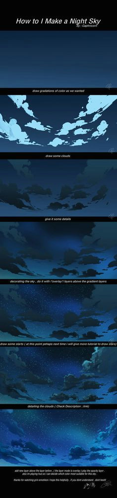 how to i make a night sky