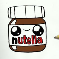 how to draw a nutella cute easy step by step drawing lessons for kids tumblr drawings