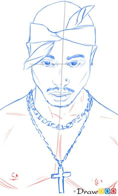 Easy Drawing Of 2pac How to Draw Tupac Shakur Famous Singers Art and Music Drawings