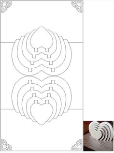 risultati immagini per spiral heart pop up card template