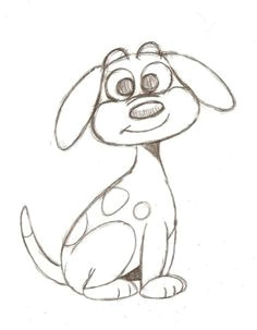 drawing a cartoon dog