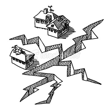 Easy Drawing Of Earthquake Hand Drawn Vector Drawing Of An Earthquake Setting A Huge Crack