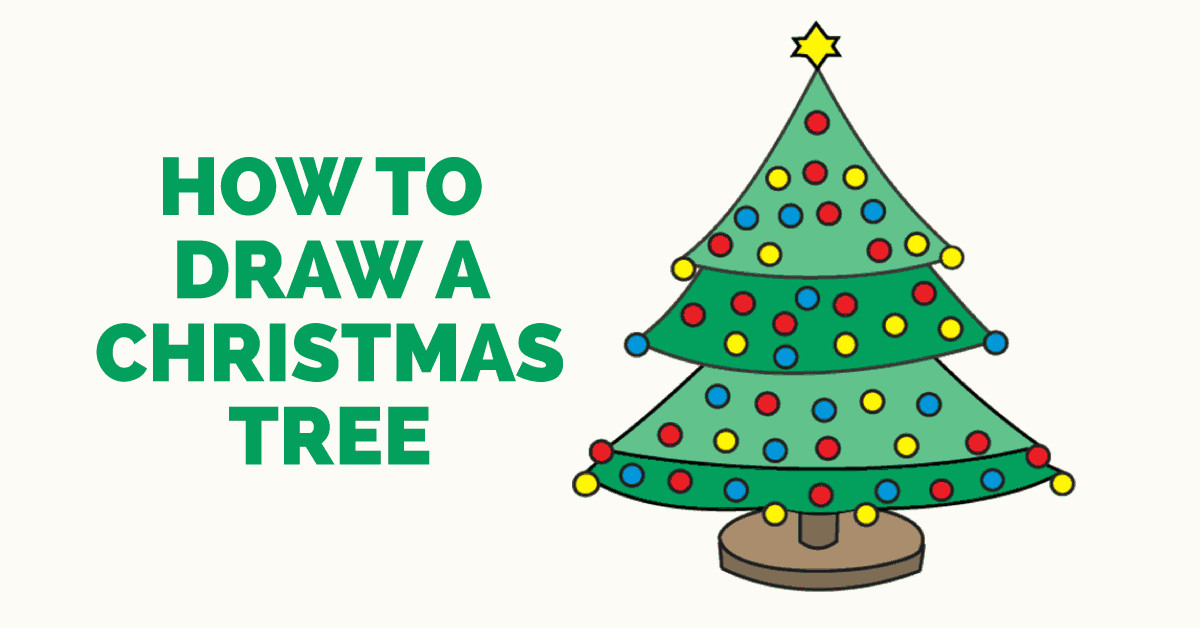 how to draw a christmas tree featured image