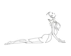 yoga art print cobra pose bhujangasana