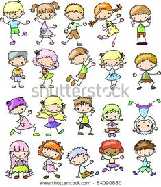 cartoon drawings of children