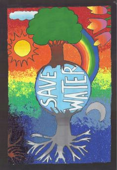 drawing of save water secure the future in sketch pics