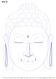 step by step how to draw buddha face drawingtutorials101 com buddha painting yoga