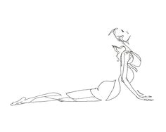 yoga art print cobra pose by loveheartsart on etsy 20 00