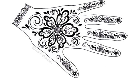 henna hand designs