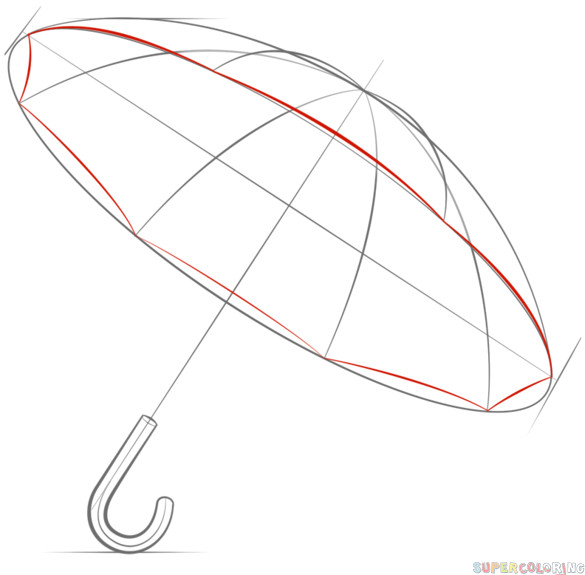 how to draw an umbrella step by step drawing tutorials for kids and beginners