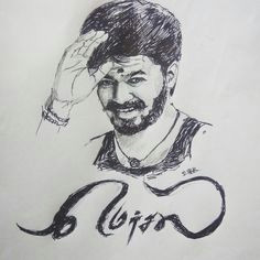 mersal fan art vijay mersal thalapathey drawing